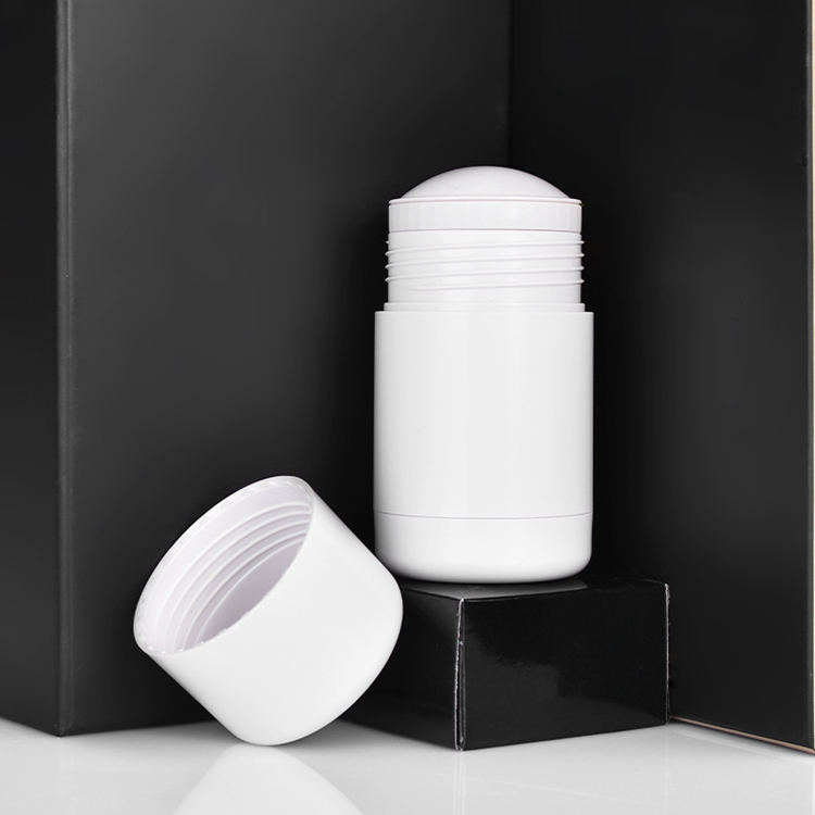 Recipiente de desodorante corporal em estoque 50g de plástico 30g desodorante recarregável em bastão 30g e 50g redondo recarregável