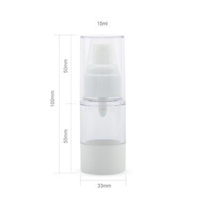 Fabricação de embalagens cosméticas personalizadas atacado 15ml 30ml frasco de spray sem ar de plástico branco 50ml