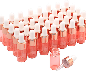 Frascos de Amostra 2ml 3ml 5ml Mini Frasco de Vidro Recarregável Vazio Mini Frascos Conta-gotas de Óleo Essencial 