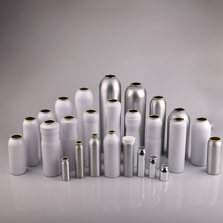 Lata de aerossol vazia de alumínio para uso doméstico cosmético