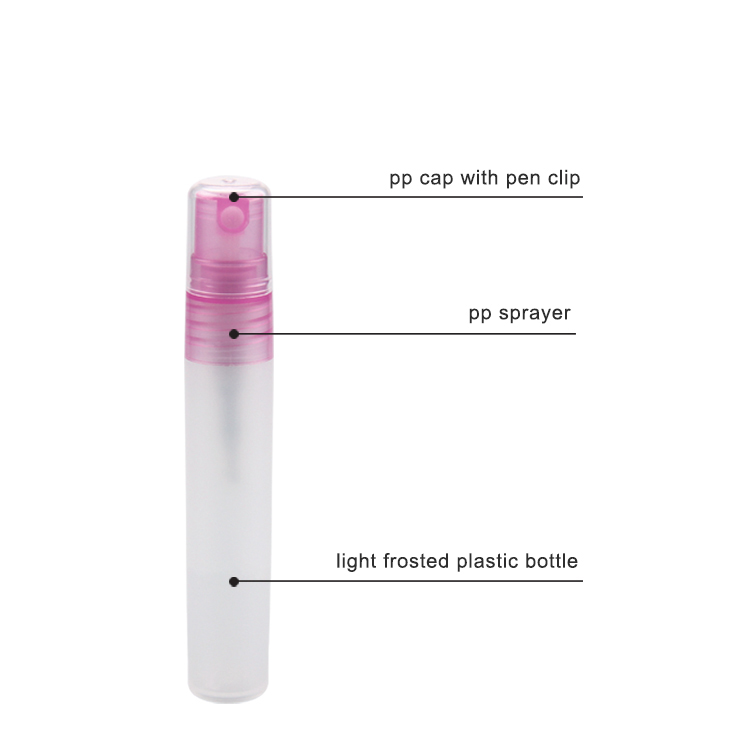 Frasco de spray de viagem de perfume recarregável de plástico pequeno mini 10ml vazio