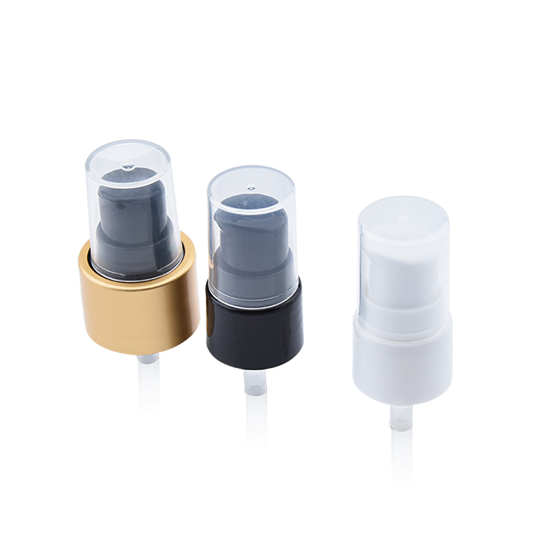 Alta qualidade fábrica atacado moda personalizada embalagem de cuidados pessoais embalagem cosmética bomba de creme creme preto bomba de luxo 28mm creme