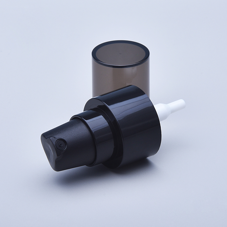 Embalagem cosmética preta 24/410 bomba de tratamento creme loção bomba para frasco de xampu