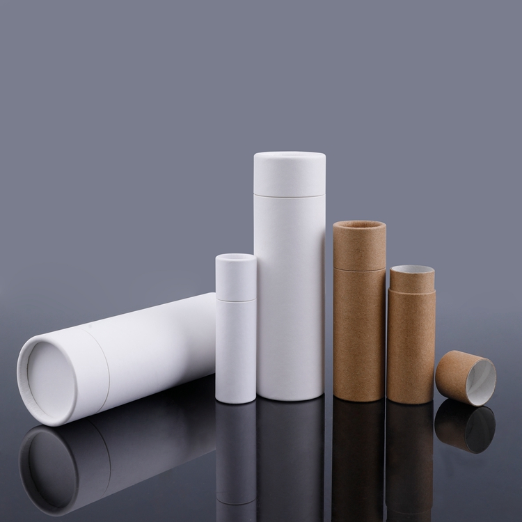 Recipientes de cosméticos biodegradáveis ​​ecologicamente corretos embalagens de papelão tubo de papel embalagem de batom kraft desodorante caixas de papelão tubos de embalagem