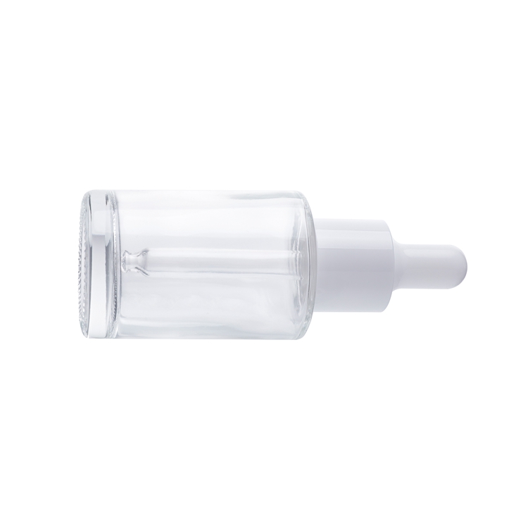 Luxo Redondo Transparente Vazio 10ml 15ml 20ml Recipiente Dispensador de Vidro Líquido Embalagem Frasco Conta-gotas 